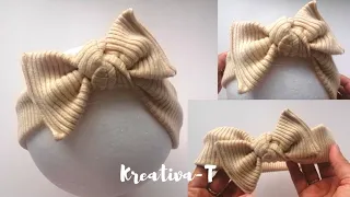 Bandita-turbante para bebé, fácil y rápido/ Easy baby headband.