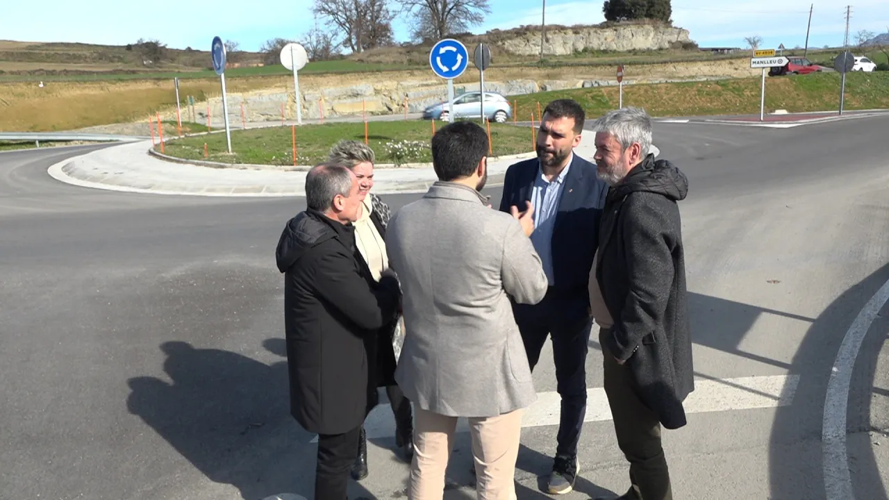Inauguren la millora dels accessos de la carretera de la Gleva a Manlleu