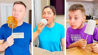 Fun Contests for Dad and Son: Cotton Candy and Drawings! The Best Videos by Valja & Maxim Family