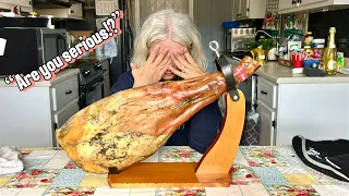 Momma tries a Serrano Ham for the first….and last time 🤣