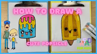 How to Draw a Cute Popsicle | BREAD FOR KIDS Art Videos