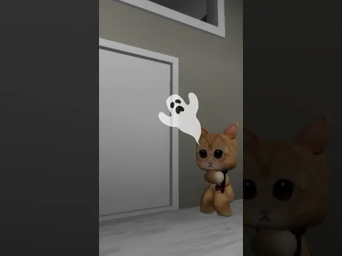 El Gato scares Banana Cat 🙀 #elgato #bananacat #roblox #brookhaven