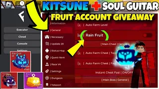 Script Blox Fruit Mobile REAL FRUIT RAIN , AUTO FARM & KITSUNE FRUIT GIVEAWAY | Fluxus Delta Script