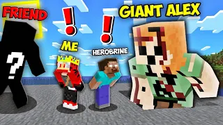 Giant Alex is Angry From Herobrine Friend in Horror Seed of Minecraft