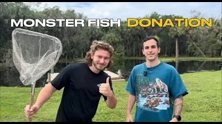 Gifting MONSTER FISH to CHANDLER WILD LIFE!