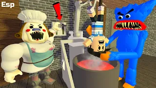 animación roblox 🍌 HUGGY WUGGY 🍉 SEÑORA DE LOS HELADOS hace helado peligroso