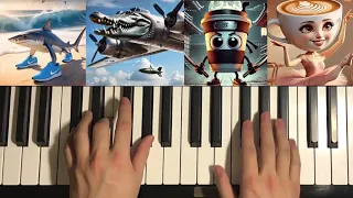 6 Different Italian Brainrot Background Music on Piano