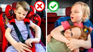 Bố Dạy Trẻ Em Quy Tắc An Toàn Giao Thông Trong Xe Ô Tô! Cuộc Phiêu Lưu Gia Đình Hài Hước! 🚗🛠️⚡