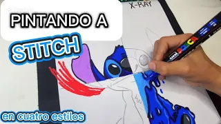 Pintando Dibujo de Stitch#art #dibujo #stitch #cartoon #4styles