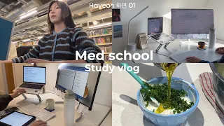 👩🏻‍💻🩺 Trying to not burn out, MED SCHOOL FINALS study vlog | 런던 의대생 시험 브이로그