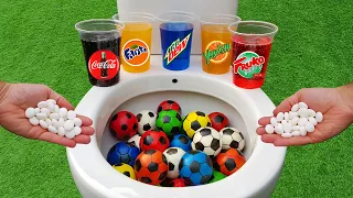 Football VS Cola Zero, Fanta, Mtn Dew, Yedigün, Fruko and Mentos in the toilet