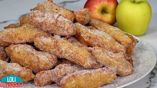 CON UN HUEVO Y  UNA MANZANA, UN POSTRE TIERNO Y DELICIOSO,  Dulces fritos de carnaval muy fáciles.