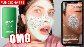SACA TODOS LOS PUNTOS NEGROS?😱🤢 INSTAGRAM ME HIZO COMPRARLA!! DE VERDAD FUNCIONA GREEN MASK STICK?