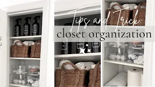 Closet Organization | Come Organize With Me PLUS Cricut labeling ideas