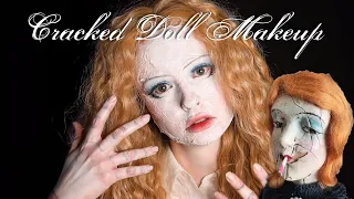 Cracked Porcelain Doll Makeup Tutorial (No Clay Mask Needed!) | Halloween 2024