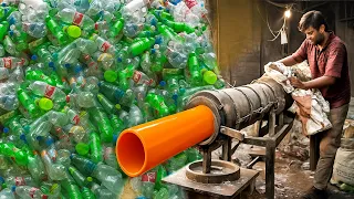 Recycling Plastic Bottles To Make PVC Pipe