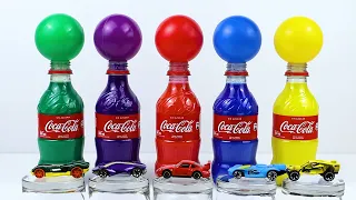 satisfying video l how to make 5 rainbow coca cola bottle with orbeez beads balls and car hot wheels