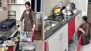 Naye Ghar Ki Kitchen Me Sara Saman Set Nhi Ho Pa Rha..Pahli Bar Nayi Kitchen Me Bna Khana..😍
