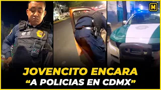 Jovencito les pone un «Estate Quieto» a Policías en CDMX