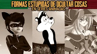 FORMAS ESTÚPIDAS DE OCULTAR COSAS EN SERIES ANIMADAS - Mexican Pover