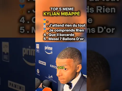 Top 5 même Kylian Mbappé 🤣 #KylianMbappé #Mbappé #messi #OusmaneDembele #memestiktok