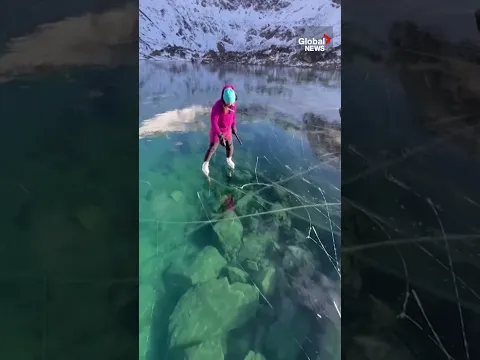 Ice rescue instructor captures footage of rare, once-in-a-decade ice window on Alaskan lake