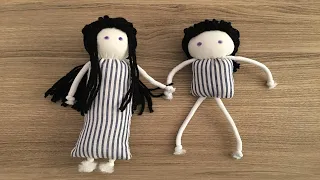 دمى صغيرة من بقايا الاقمشة DIY: Making Little dolls from leftover fabrics