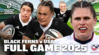 Black Ferns v USA FULL GAME 2025 | Ilona Maher vs Portia's 7 tries 🔥
