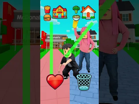 Fast Food Or Mom Food 🍔🥦 #roblox