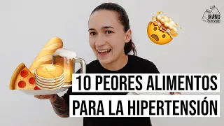 🤯10 ALIMENTOS A EVITAR SI TIENES HIPERTENSIÓN | CONTROL DE HIPERTENSIÓN CON DIETA | Manu Echeverri