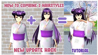New Update Hack! 😍 How to Combine 2 Hairstyles for Girl • Easy Tutorial • Sakura School Simulator