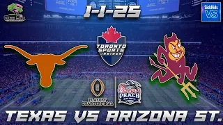 1-1-25 Texas vs Arizona State Game Audio | College Football Playoff LIVE Streamcast & Chat