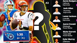 I Got the #2 Pick.. Who Do We Take?! 32 Person Fantasy Draft Madden 22 Franchise