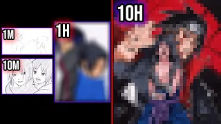 Drawing CHALLENGE |1M, 10M, 1H, 10H| ITACHI and SASUKE [Naruto]