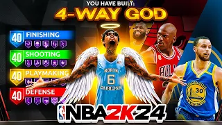 NEW "4-WAY GOD" BUILD IS THE BEST BUILD IN NBA 2K24! *NEW* BEST GAME BREAKING BUILD IN NBA 2K24