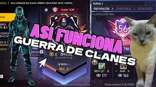 COMO FUNCIONA GUERRA DE CLANES EN FREE FIRE