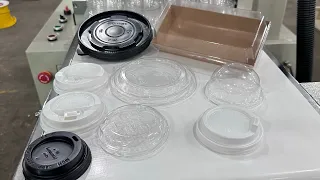Automatic PP PET PS HIPS RPET Plastic Cup Lid Plastic Bowl Lids Cups Covers Making Machine