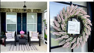 FRONT PORCH MAKEOVER FOR SPRING|BEFORE AND AFTER|#CRICUTMADE|#CRICUT