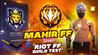 GO 400K👻RIOT FF BEST PLAYER 💀GUILD TEST LIVE #freefirelive #freefire #mahirff #mahirfflive