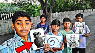 “Bachchon ke saath Banayi Zabardast Drawing | Street Art Vlog 🎨🔥”