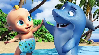 Baby Shark + Ten in the bed - Kids Songs and Nursery Rhymes | LooLoo Kids