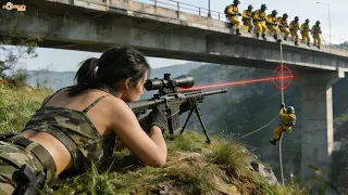 日軍在橋底埋炸藥炸橋，沒想被女狙擊手伏擊一槍爆頭⚔️ 抗日擂台| Kung Fu