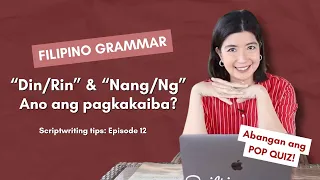 Tutorial: Filipino Grammar Lessons - Din/Rin; Nang/Ng, ano ang pagkakaiba?