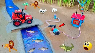 How to make water pump tractor science project | diy tractor water pump farmer ‎water fish 🐟 #6