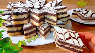 جديد حلويات العيد2021 حلوى الزمن الجميل بكأس زيت فقط حضري حلوى الطبقات السريعة  بدون زبدة هشيشة تذوب