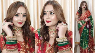 Newly Married Makeup/ #Hartalika Teej /नई दुल्हन मुंह दिखाई की रस्म में ऐसे करें मेकअप/SWATI BHAMBRA