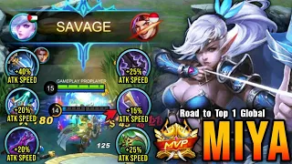 (COBA INI) Build Miya Full ATK Speed ​​= SAVAGE!! - Jalan Menuju Top 1 Global Miya ~ MLBB