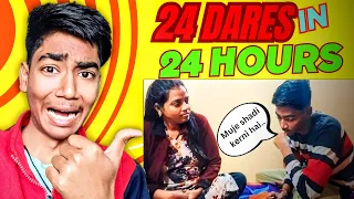 24 DARES IN 24 HOURS CHALLENGE ! 😵‍💫😱😱