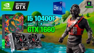 PLACA DE VIDEO GTX 1660 SUPER OC - INTEL I5 10400F - TESTE DE FPS - Fortnite Capítulo 3