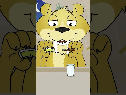 Zähne putzen mit dem Säbelzahnputztiger | Sing #Kinderlieder #Shorts